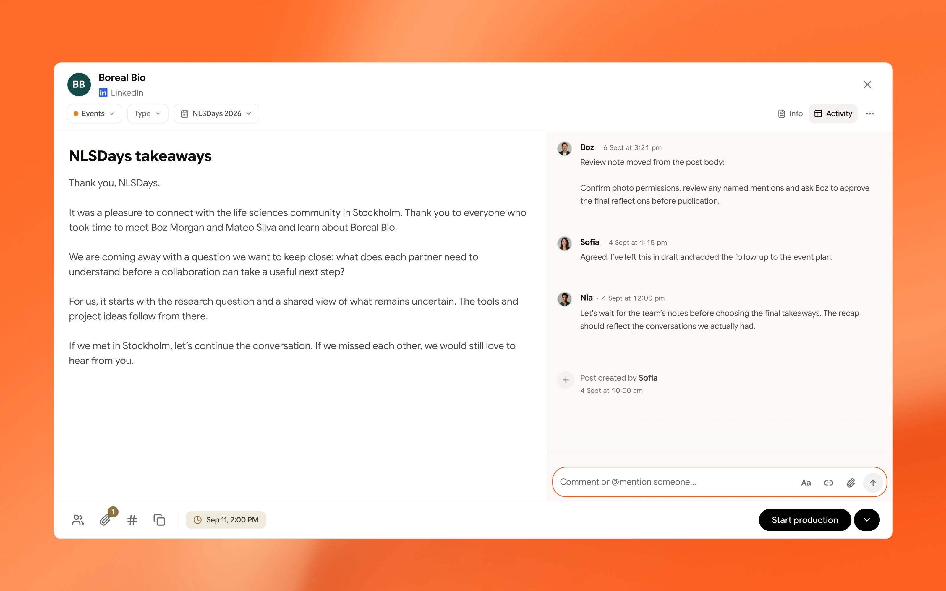 Pyroplane congress recap draft with review activity and colleague feedback